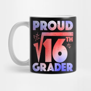 Proud 4th Grader Square Root of 16 Teachers Students Mug